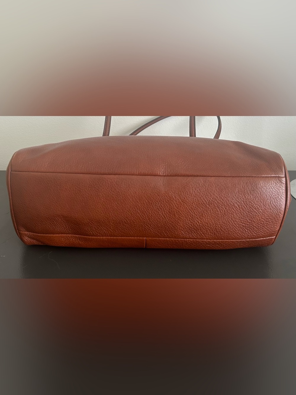 Coach Brown Madison Kimberly Carryall Cognac Pebbled Leather Shoulder bag Tote - Picture 9 of 15